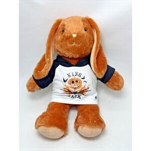 Build a Bear Pumpkin Spice Pawlette Bunny Rabbit Plush BAB Sparkle King Jack 16"